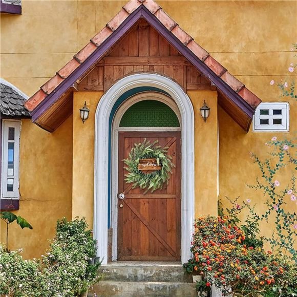 Wreath Front Door Decor Eucalyptus - 26" Farmhouse Large Wreath Spring Summer - Picture 5 of 6